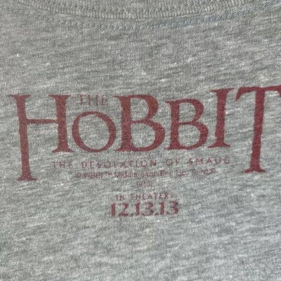 2013 The Hobbit The Desolation Of Smaug Middle Earth Movie Promo T Shirt Large - Picture 3 of 3